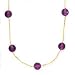 14K FACETED AMETHYST TIN CUP NECKLACE, 16"