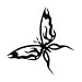 Tribal Butterfly Glitter Temporary Tattoo 2x2