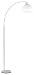 Trio-Leuchten 470210187 Energiespar-Bogenleuchte 1xE27 18W 3U Alufarbig lack. Schirm weiß D: 24 cm