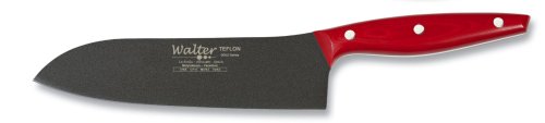Walter 6788 Teflon 7-7/8-Inch (20 cm) Santoku Knife with Red Handle