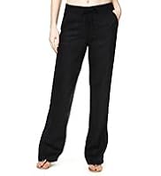 Pure Linen Wide Leg Beach Trousers