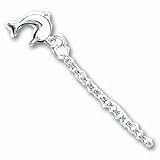 Sterling Silver 10 inch Hollow Polished 3-Dimensional Dolphin Anklet - 10 inch