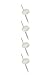14K Solid White Gold Oval Lined Stud Set