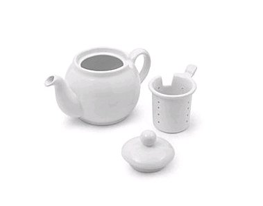 "Homeworld 2-Cup Easy Steeper Teapot, White"