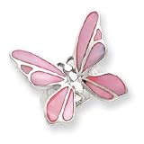 Sterling Silver Pink Mother of Pearl Butterfly Ring