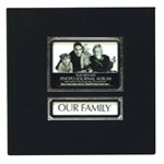 C.R. Gibson 9-Inch Photo Journal Album, Jet Black