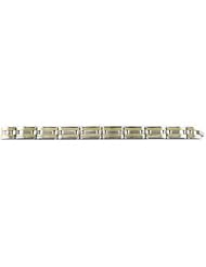 Stainless Steel Double Link Bracelet with Immerse Plating 08.50 Inch Gold lated B890