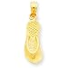 14k Single Flip-Flop Pendant - Measures 22x7mm