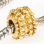 14ct gold EP 925 solid sterling silver bead charm for pandora charmlia troll beads charms j01