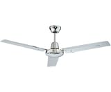 120cm Italian Design Chrome Ceiling Fan With Wall Mounted Controller