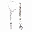14k White Gold & Diamond Heart Drop Earrings (0.06ctw)