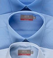 3 Pack 2" Shorter Easycare Plain Shirts