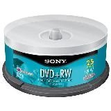 Electronics: Sony 25PK DVD+RW 4.7GB 4X SPINDLE   25DPW47LS2  