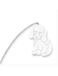 Sterling Silver Dog Book Mark w/ Red Tassel