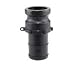 Banjo 150E Polypropylene Cam & Groove Fitting, 1-1/2" Male Adapter x Hose Shank