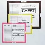 X Ray Category Inserts, 14 1/4 x 17 1/2, Nuclear Medicine, White/Red, 250/Box (ASEPCOENUC)