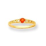 14k 3mm Citrine BirthStone Baby Ring