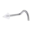 Clear CONE Nose Ring