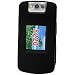 Premium Black Rubberized Coated Proguard Hard Cover Protective Case (With Optional Belt Clip) for RIM Blackberry Pearl Flip 8220 [Retail Packaging]
