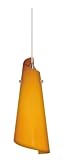 Nuvo Lighting 60/662 Halogen Pendant Paper Twist with Butterscotch Glass, Brushed Nickel