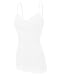 RT1004 Pack Ladies Adjustable Spaghetti Strap Lace Tunic Camisole 2Pack-WHT S