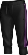 Adidas Damen Hose Seperate Pants 3S PES Cuffed Capri, black/ultra purple s12/ultra purple s12, L, X22425