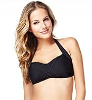 Halterneck Cross Front Padded Bikini Top