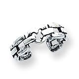 Sterling Silver Antiqued Heart Toe Ring