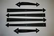 Carriage House Garage Door Decorative Hardware Set - Arrow Style