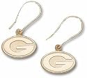 Green Bay Packers "Goldtone Logo" Dangle Earrings