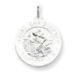 Sterling Silver St. Christopher Medal with 20 inch Sterling Silver chain