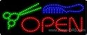Barber Salon Open Outdoor LED Sign 13 x 32