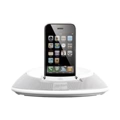 JBL On Stage IIIP Tragbares Lautsprechersystem mit Apple iPod-/iPhone-Dock (3,5 mm Stereo-Mini Stecker, Odyssey-Neodym-Wandler) wei�