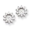 14k White Gold Diamond Earrings jacket