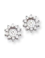 Ann Harrington Jewelry 14k White Gold .82 Ct Tw Diamond Antique Style Earring Jackets