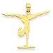 Genuine IceCarats Designer Jewelry Gift 14K Gymnastics Floor Pendant