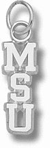 Michigan State Spartans MSU NCAA Sterling Silver Charm