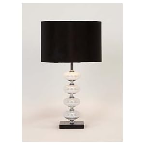 MTL GLASS TABLE LAMP 21H