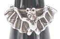 Cool Goth Vampire Bat Silver Tone Pewter Ring Band