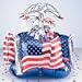 14'' FESTIVE PATRIOTIC FLAG CENTERPIECE
