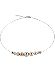 Stainless Steel Necklace Pendant with Round Beads