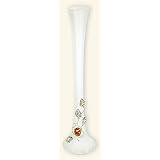Art Glass Decorative Sterling Silver and Amber Vase by Crystal Dream