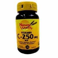 "Vitamin C-250 Mg Vitamin Supplement Tablets, By Natural Wealth - 100 Ea"