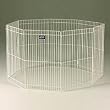 8 Panel Small Animal Exercise Pen - 29.25" X 19.25" X 2.25" - White