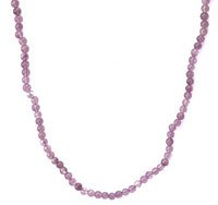 Amethyst Necklace Gemstone Bead Handmade Jewelry 16 inches
