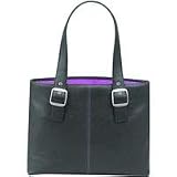 SOLO Classic Collection Laptop Tote with Padded Laptop Pocket, for Notebook Computers up to 16 Inches, in Black with Magenta Interior, K708-4/12