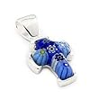 Blue Millefiori Cross