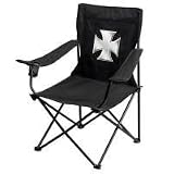 On The Edge Marketing OTE-810013 Iron Cross Black Folding Chair
