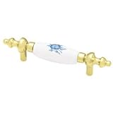 Brainerd #69342 5 BRS/WHT Flower Pull