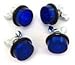 Chris Products CH4B Blue Motorcycle Mini License Plate Reflector, 4 Pack
